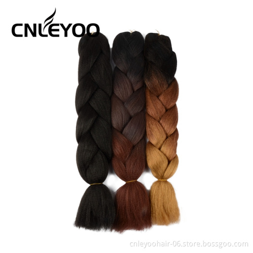 Big braid Outlet Giant Heat Resistant Low Temperature Fiber 24 Inch Brown Black Crochet Hair
